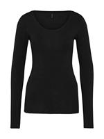 ONLY Onllive Love Life Basic damesshirt met lange mouwen, zwart, L