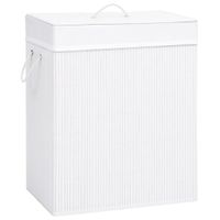 Wasmand 100 L bamboe wit