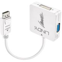 Lindy 41028 Display port/HDMI VGA/DVI Zwart kabeladapter/verloopstukje