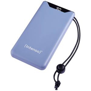 Intenso F10000 Powerbank 10000 mAh Quick Charge, Power Delivery LiPo USB-A, USB-C Blauw Statusweergave