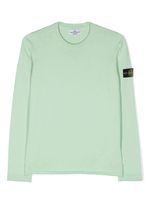 Stone Island Junior pull en coton à patch logo - Vert