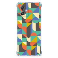 Motorola Moto G54 Doorzichtige Silicone Hoesje Funky Retro