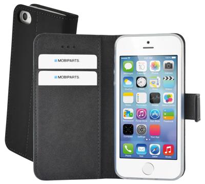 Premium Wallet TPU Case Apple iPhone 5 - Smartphonehoesje - Booktype - PU leer - inclusief pashouder - zwart