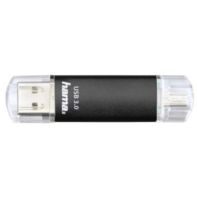 Hama FlashPen Laeta Twin USB-stick smartphone/tablet Zwart 128 GB USB 3.2 Gen 1 (USB 3.0), Micro-USB 2.0