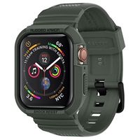 Spigen Rugged Armor Pro Apple Watch 8/SE (2022)/7/SE/6/5/4 TPU Case - 44mm/45mm - Groen - thumbnail