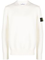 Stone Island pull à patch Compass - Blanc