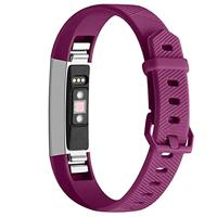 By Qubix - Compatible met Fitbit Alta HR siliconen bandje met gesp Maat: Large - Paars - Compatible fitbit bandje