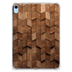 Silicone Tablet Hoes voor iPad (2022) 10.9 Wooden Cubes