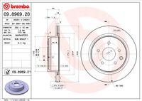 Remschijf BREMBO, Remschijftype: Binnen geventileerd, u.a. für Nissan, Infiniti, Renault