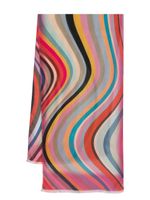 Paul Smith foulard en soie à rayures - Rose