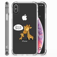 Apple iPhone X | Xs Stevig Bumper Hoesje Giraffe - thumbnail