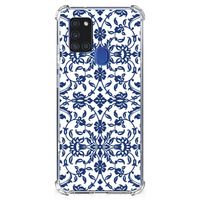 Samsung Galaxy A21s Case Flower Blue - thumbnail