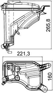 Expansietank, koelvloeistof CRT207000S