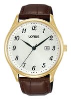 Lorus RH910PX9 Horloge staal-leder goudkleurig-bruin 42 mm - thumbnail