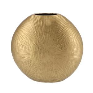 Bloemenvaas Nordic design model plat - goud - 31 x 9 cm - moderne vaas