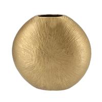 Bloemenvaas Nordic design model plat - goud - 31 x 9 cm - moderne vaas - thumbnail