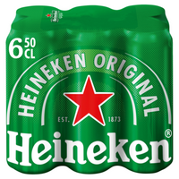 Heineken Premium Pilsener Bier Blik 6 x 50cl bij Jumbo