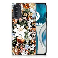 TPU Case voor Motorola Moto G52/G82 Dark Flowers