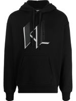 Karl Lagerfeld hoodie en coton à logo imprimé - Noir