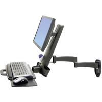 Ergotron Combo Arm Serie 200 Monitor-wandbeugel 1-voudig 25,4 cm (10) - 61,0 cm (24) Zwart Toetsenbordhouder, Kantelbaar, Zwenkbaar, Roteerbaar - thumbnail