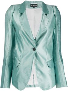 Ann Demeulemeester blazer à design ajusté - Vert