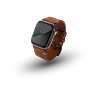 JT Berlin Alex II Vintage armband voor Apple Watch 49 mm / 45 mm / 44 mm / 42 mm leren armband [Watch Ultra, Watch SE, Series 8/7/6/5/4/3/2/1, roestvrijstalen sluiting] bruin/zwart