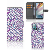 Motorola Moto G60 Telefoon Hoesje Feathers Color - thumbnail