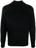 Zanone mock-neck fine-knit jumper - Noir