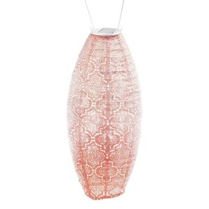 Lumiz solar lampion bazaar ovaal 20 cm roze