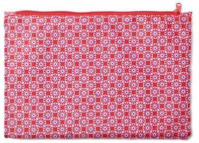 Cedon etui tegelpatroon meisjes 23 x 15 cm polyester roze/wit Cedon etui tegelpatroon meisjes 23 x 15 cm polyester roze/wit