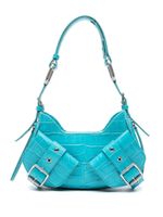 BIASIA sac porté épaule en cuir Y2K à effet peau de crocodile - Bleu - thumbnail