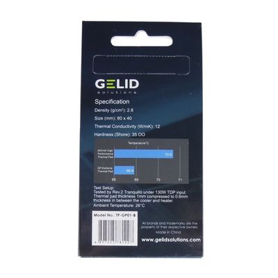Gelid TP-GP01-A Warmtegeleidend pad 0.5 mm 12 W/mK (l x b) 80 mm x 40 mm