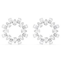 Swarovski 5601509 Oorbellen Millenia Circle zilverkleurig-wit 3,5 cm