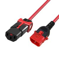 ACT AK5512 electriciteitssnoer Rood 0,5 m C13 stekker C14 stekker