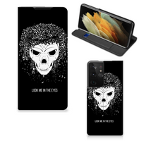 Mobiel BookCase Samsung Galaxy S21 Ultra Skull Hair