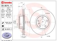 Remschijf BREMBO, Remschijftype: Binnen geventileerd, u.a. für BMW