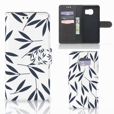 Samsung Galaxy S7 Edge Hoesje Leaves Blue Samsung Galaxy S7 Edge Hoesje Leaves Blue