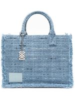 SANDRO sac Kasbah en tweed - Bleu - thumbnail