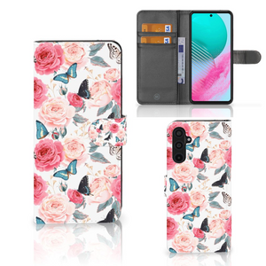 Samsung Galaxy M54 Hoesje Butterfly Roses