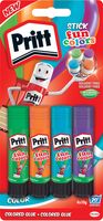 Pritt plakstift Fun Colors 10 g, blister van 4 stuks