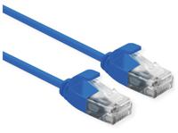 ROLINE UTP Data Center Patchkabel Cat.6A (Class EA), LSOH, extra dun, blauw, 0,5 m