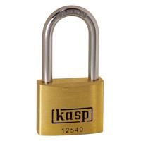 Kasp K12540L40D Premium hangslot messing, 125, goud, 40 x 40 mm