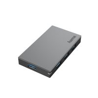 Hama 00200115 interface hub USB 3.2 Gen 1 (3.1 Gen 1) Type-A 5000 Mbit/s Antraciet, Grijs