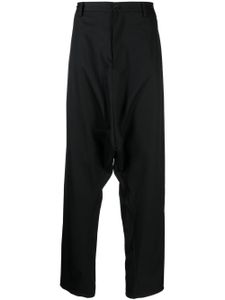 sulvam pantalon en laine à coupe sarouel - Noir