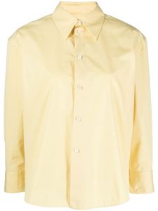 Jil Sander chemise en coton à manches longues - Jaune