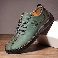 Voor heren Oxfords Vrijetijdsschoenen voor heren Grote maten Handgemaakte schoenen Comfortabele schoenen Wandelen Vintage Casual Chinoiserie Buiten Dagelijks Leer Ademend Comfortabel Anti-slip Lightinthebox