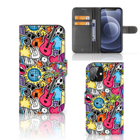 iPhone 12 | 12 Pro (6.1") Wallet Case met Pasjes Punk Rock - thumbnail