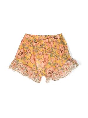 ZIMMERMANN Kids Shorts met ruches afwerking - Geel