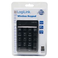 LogiLink ID0120 numeriek toetsenbord Notebook RF Draadloos Zwart - thumbnail