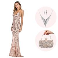 Retro vintage Roaring jaren '20 Jaren 1920 Flapper jurk Cosplay kostuum Outfits The Great Gatsby Dames Pailletten Kwastje Kerstmis Halloween Feest / Uitgaan 1 Ketting Lightinthebox